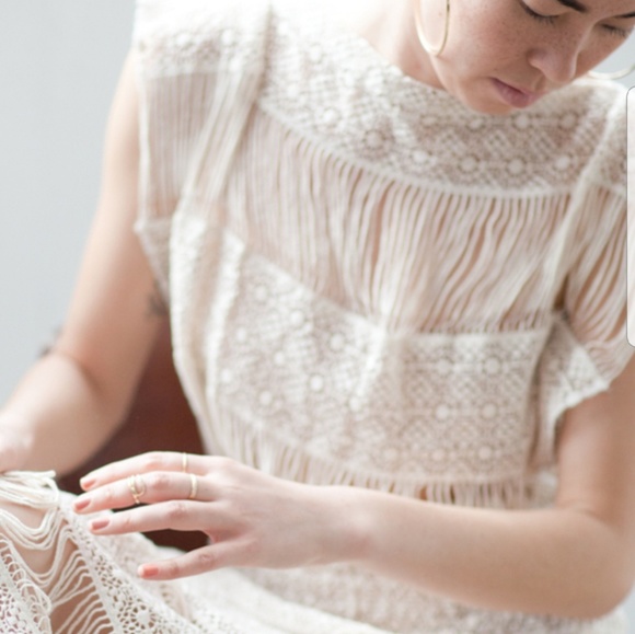 Anthropologie Dresses & Skirts - Anthropologie Callahan Fringed Crochet Dress